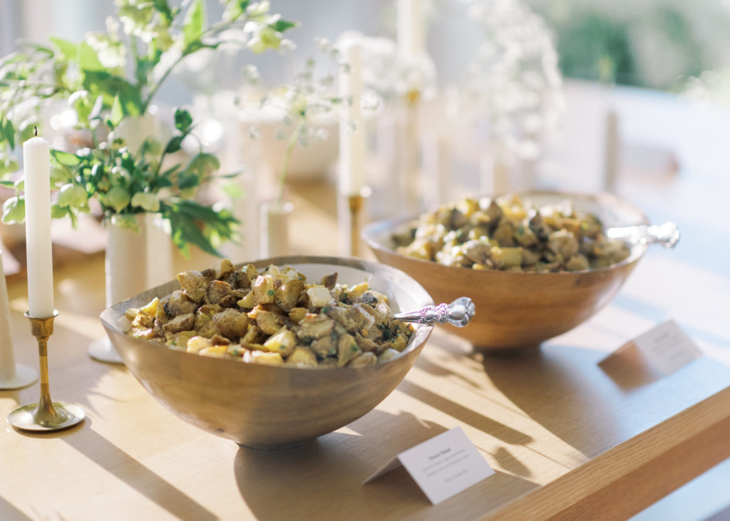 potato salad at a Kelowna private estate reception 