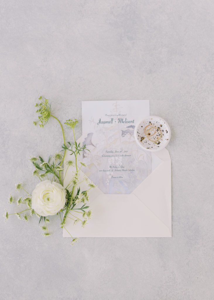 a watercolour wedding invitation 