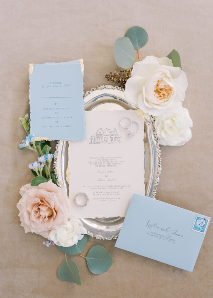 an elegant estate wedding invitation 