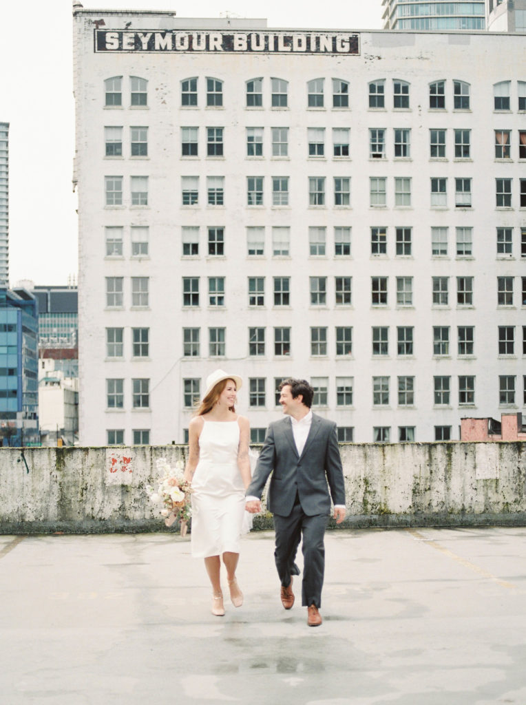 a city view elopement in downtown Vancouver 